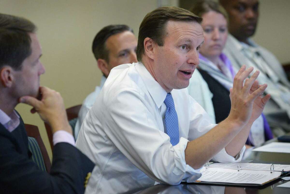 U.S. Rep. Jim Himes, D-Conn., and U.S. Sen. Chris Murphy, D-Conn., hold a roundtable discussion on healthcare and the Affordable Care Act on Friday at Norwalk Hospital.