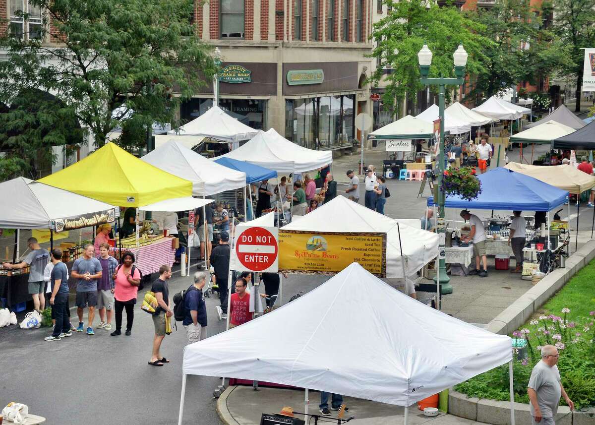 Spirit at Troy Farmers Market not dampened by Saturday's weather