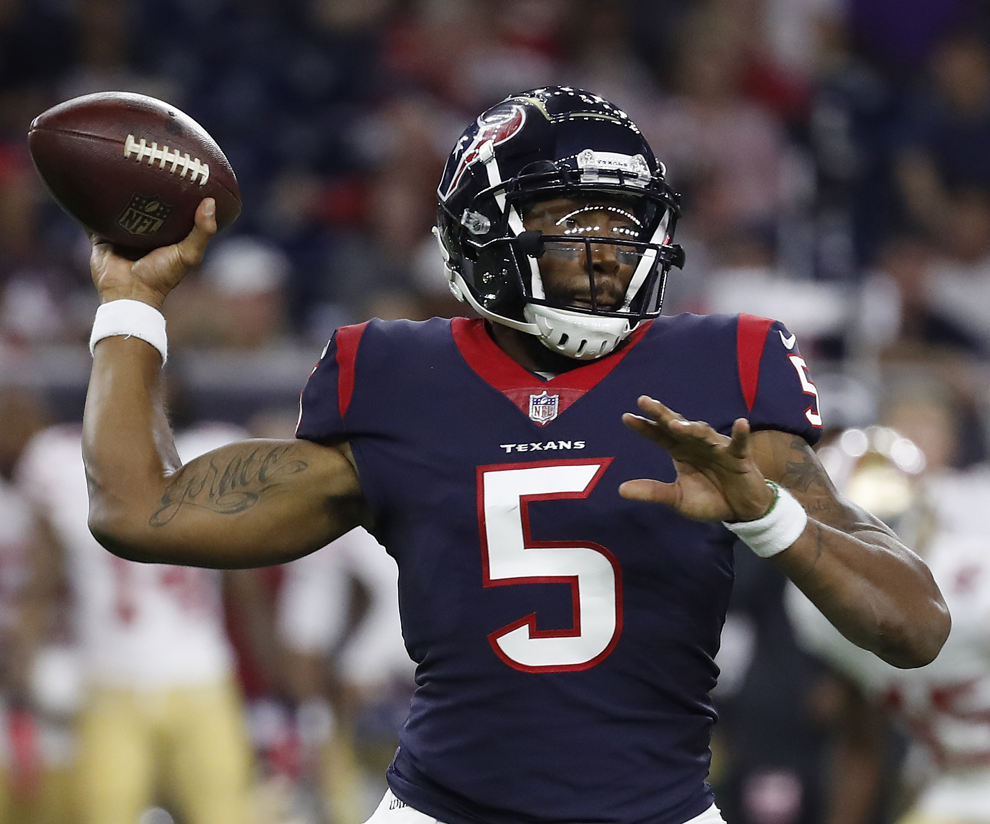 NFL: Watson looks sharp in Texans' win over 49ers