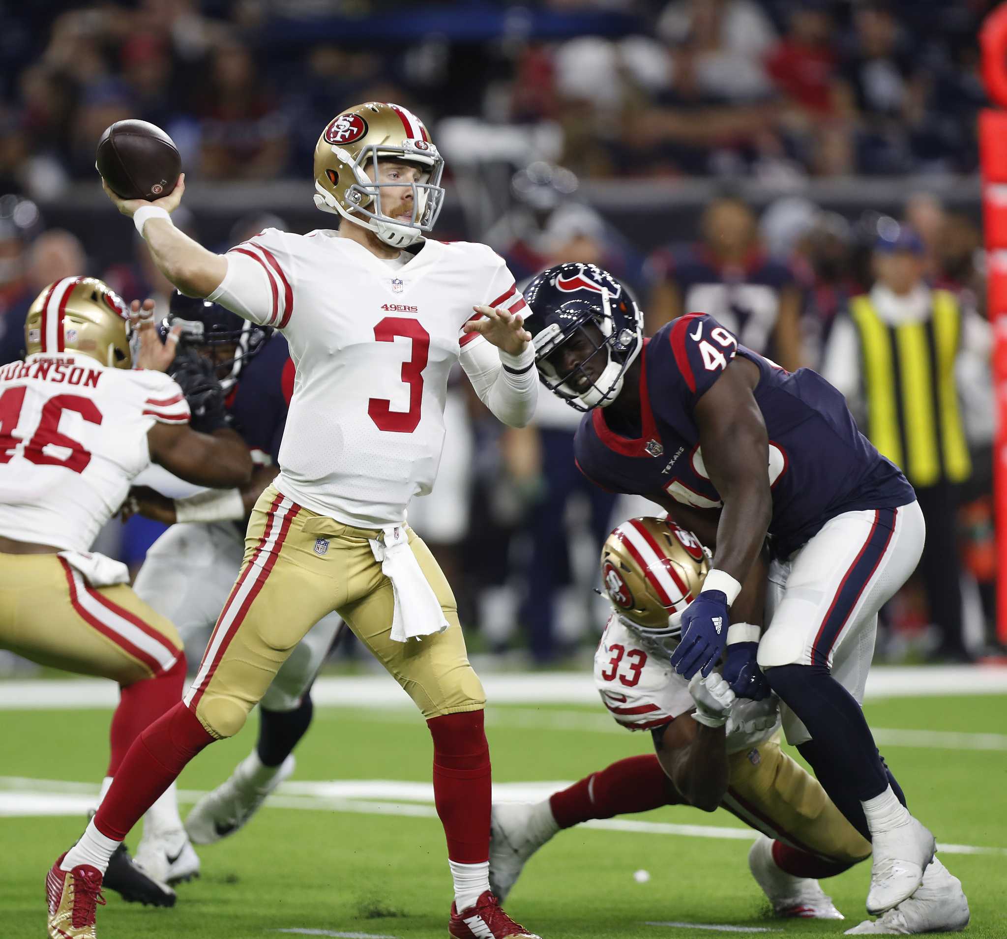 49ers fall to Texans 16-13 in 2nd preseason game