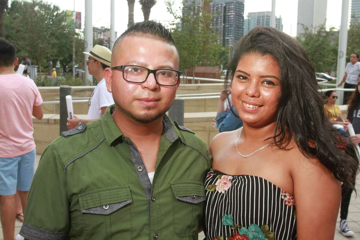 Fans attending the Latino Mix Live Show at Toyota Center.