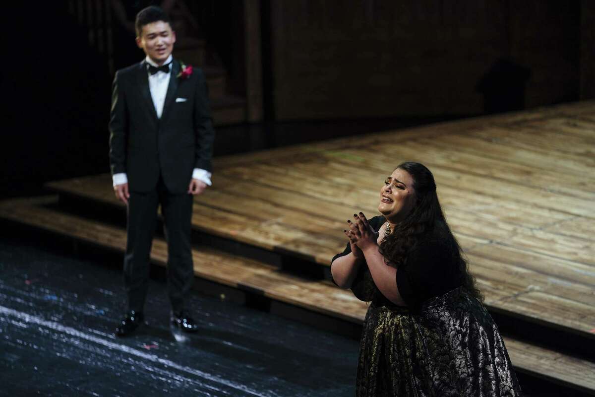 Brittany Nickell, playing the role Grafin, performs during a dress rehearsal for the Merola Grand Finale at the War Memorial Opera House in San Francisco, Calif., on Friday, Aug. 17, 2018.
