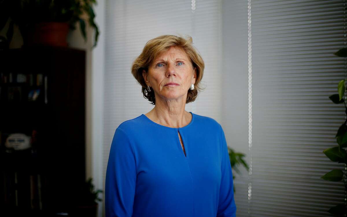 San Jose State athletic director Marie Tuite is photographed in her office on Aug. 10, 2018. Tuite is named as a defendant in women’s swimming coach Sage Hopkins’ lawsuit.