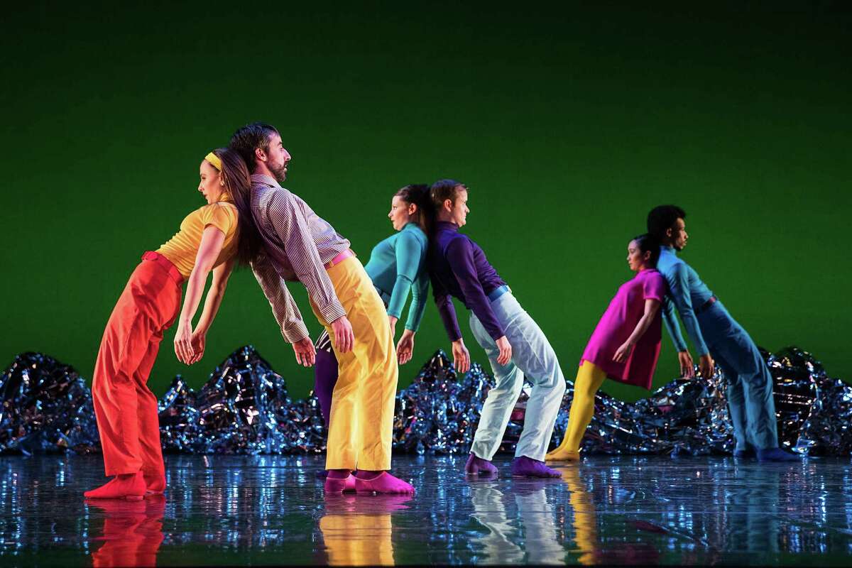 Members of the Mark Morris Dance Group perform in “Pepperland.”