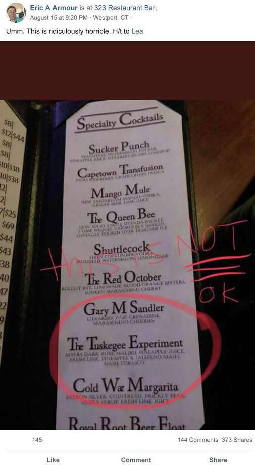 Westport restaurant removes racially insensitive drink ...