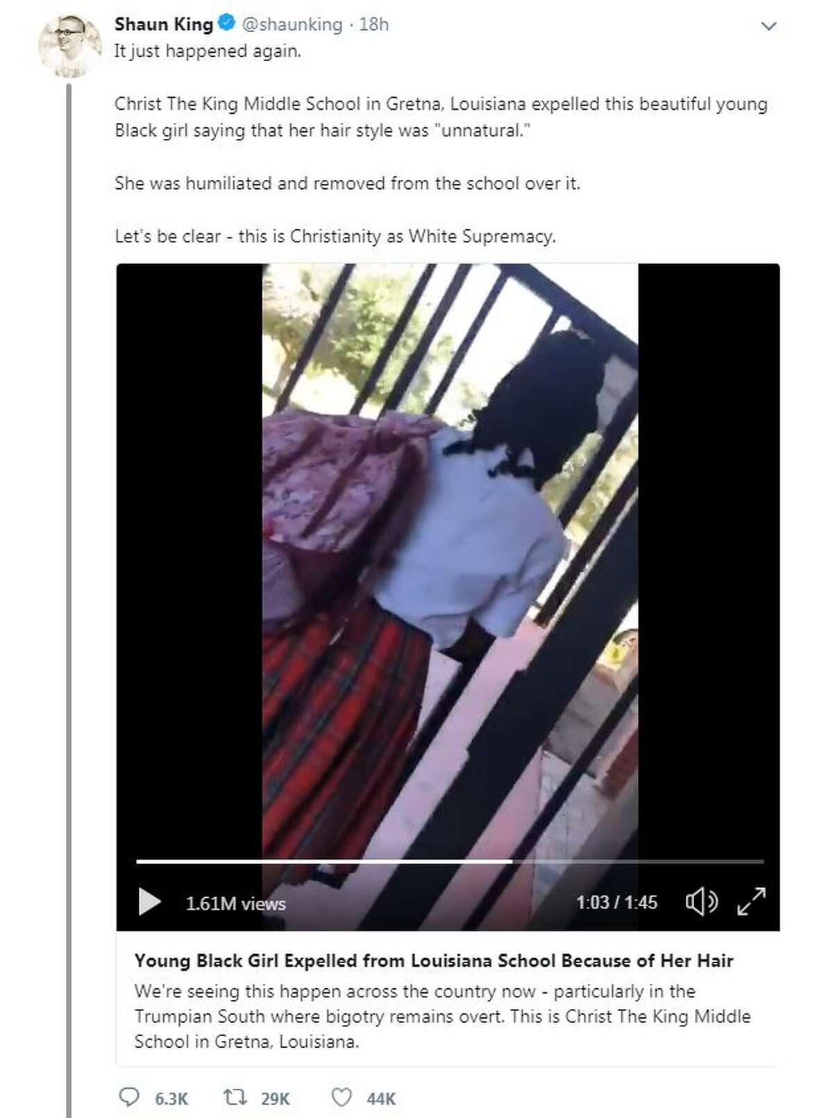 Twitter Reacts After Black Girl Expelled For Braids twitter-reacts-after-black-girl-expelled-for-braids