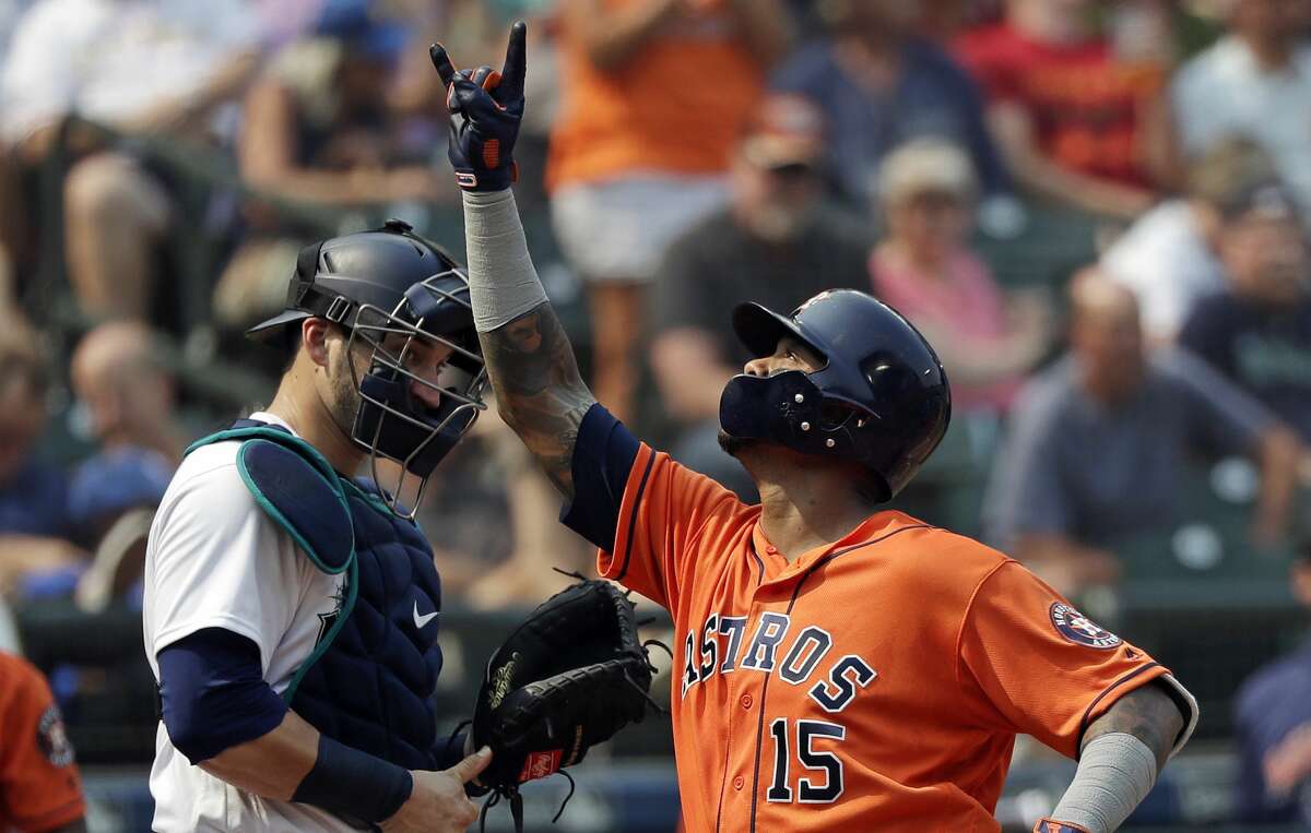 August 10, 2018: Houston Astros catcher Martin Maldonado (15