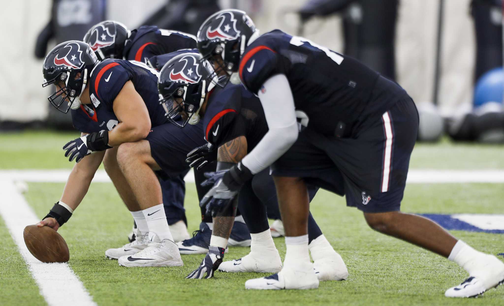 Texans' offensive line improving recently