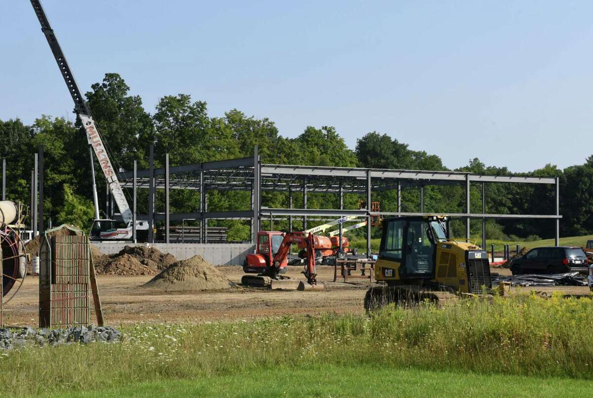 Monolith Solar's new headquarters in the Vista Technology Campus is under construction on Friday, Aug. 24, 2018, in Slingerlands, N.Y. Construction stopped a month later. (Will Waldron/Times Union)