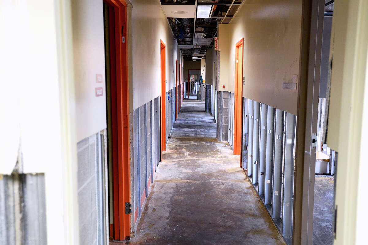 Vidor Middle School a year after the school flooded in Tropical Storm Harvey. Vidor ISD is still waiting to find out how much they'll receive from FEMA to decide if they'll build new schools or repair the current middle school and Oak Forest Elementary. Photo taken Wednesday 8/15/18 Ryan Pelham/The Enterprise