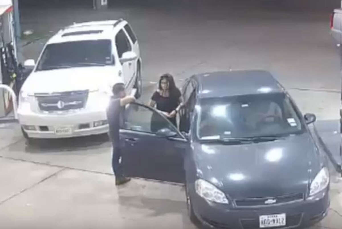 PHOTOS: See how the shakedown went down ... Houston Police say a man was robbed at a gas station Sunday, July 28, 2018, after he accepted a free ride from four women he met at a club. When they stopped for gas, the victim exited the car to chat with one of the women. There, he was approached from behind and put in a headlock by a male suspect while one of the women took his cash.