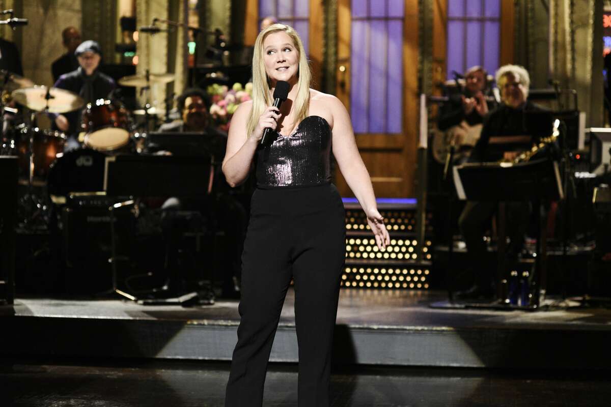 SATURDAY NIGHT LIVE -- "Amy Schumer" Episode 1745 -- Pictured: Host Amy Schumer during the Opening Monologue in Studio 8H on Saturday, May 12, 2018 -- (Photo by: Will Heath/NBC/NBCU Photo Bank via Getty Images)