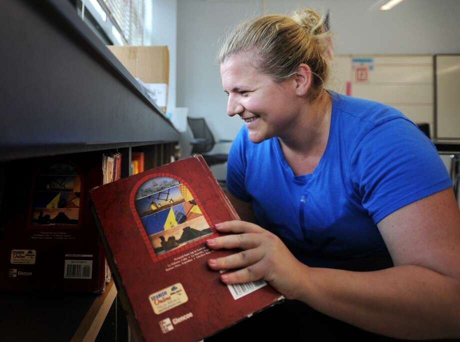 and eighth grade spanish classroom at derby middle school in