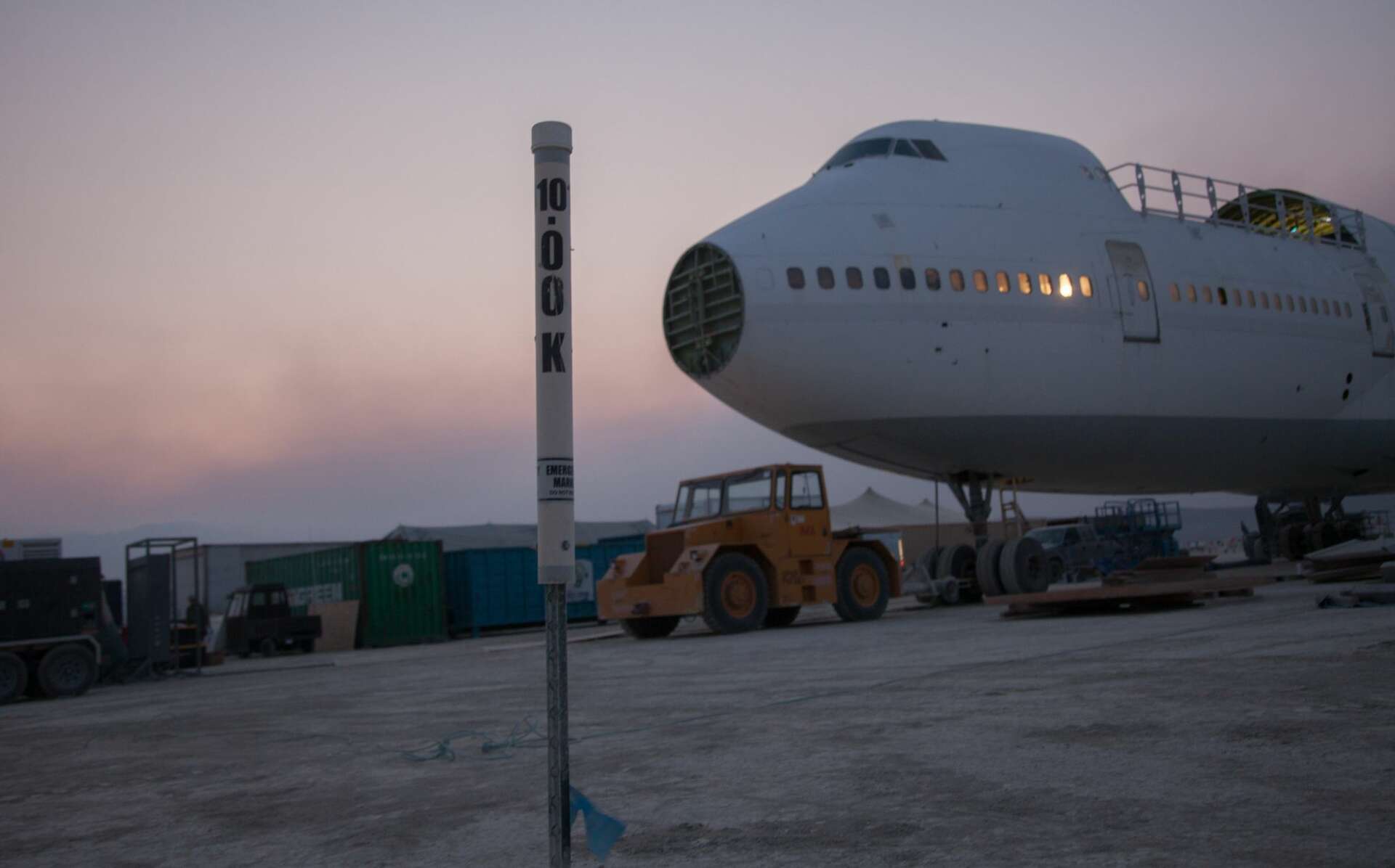 Burning Man's 747 plane still parked in Black Rock Desert two