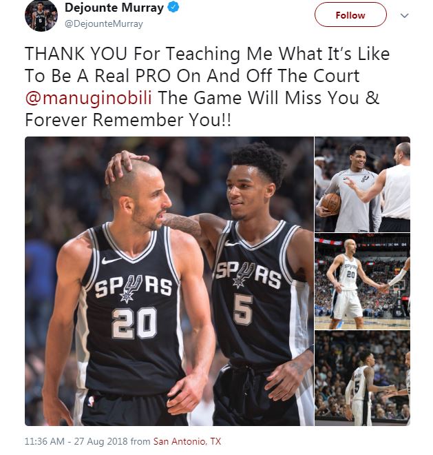 Manu Ginobili's San Antonio Spurs jersey retirement ceremony was a