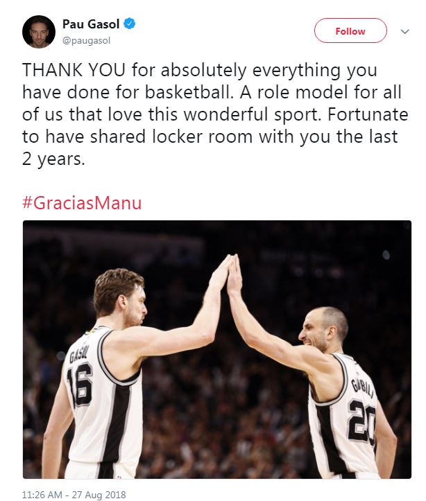 Special guests coming to jersey retirement ceremony for Manu Ginobili