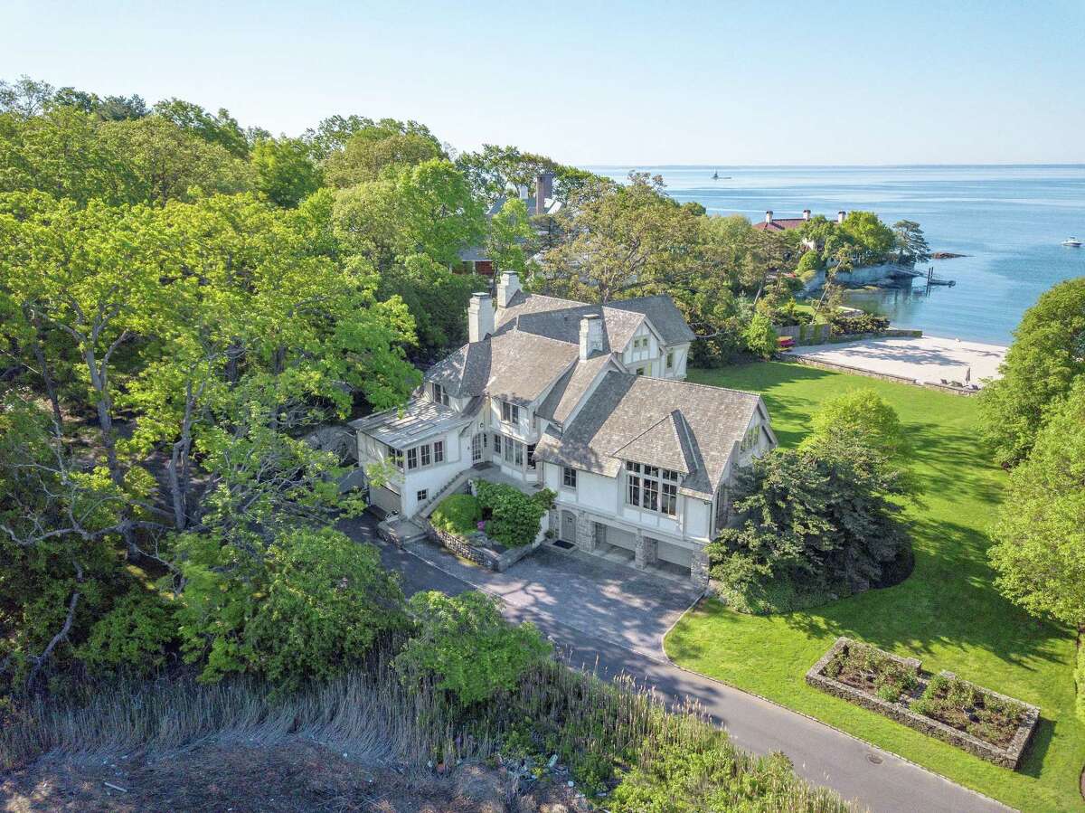 The Tudor-style home at 8 Butlers Island Road is on 1.25 acres in the Tokeneke Association in the heart of southern Darien.