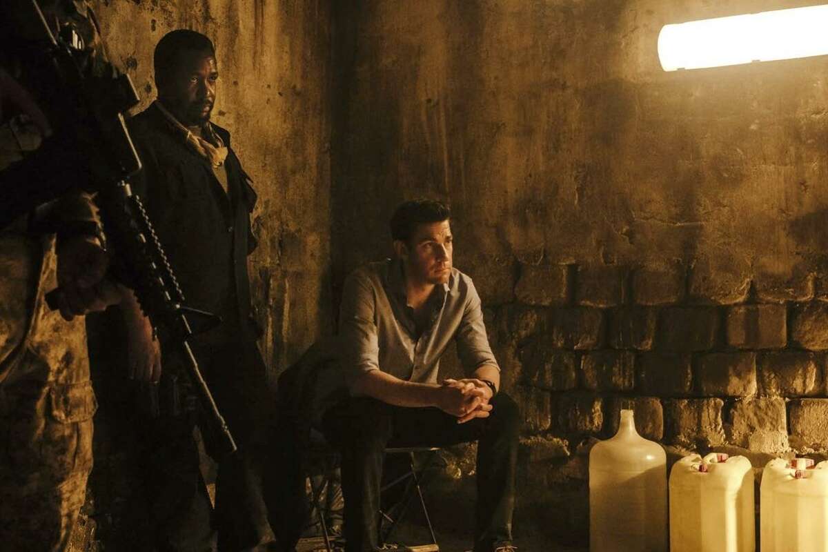 Wendell Pierce (left) and John Krasinski in the series “Jack Ryan,” the titular ex-Marine already the subject of multiple Tom Clancy books and five movies.