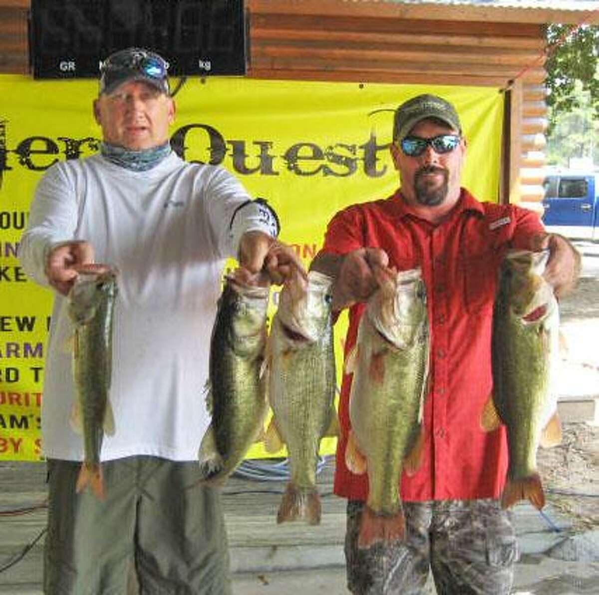 Ty Russell and Garrett Pierce came in third place in the Anglers Quest Team Tournament #8 with a stringer weight of 18.64 pounds.