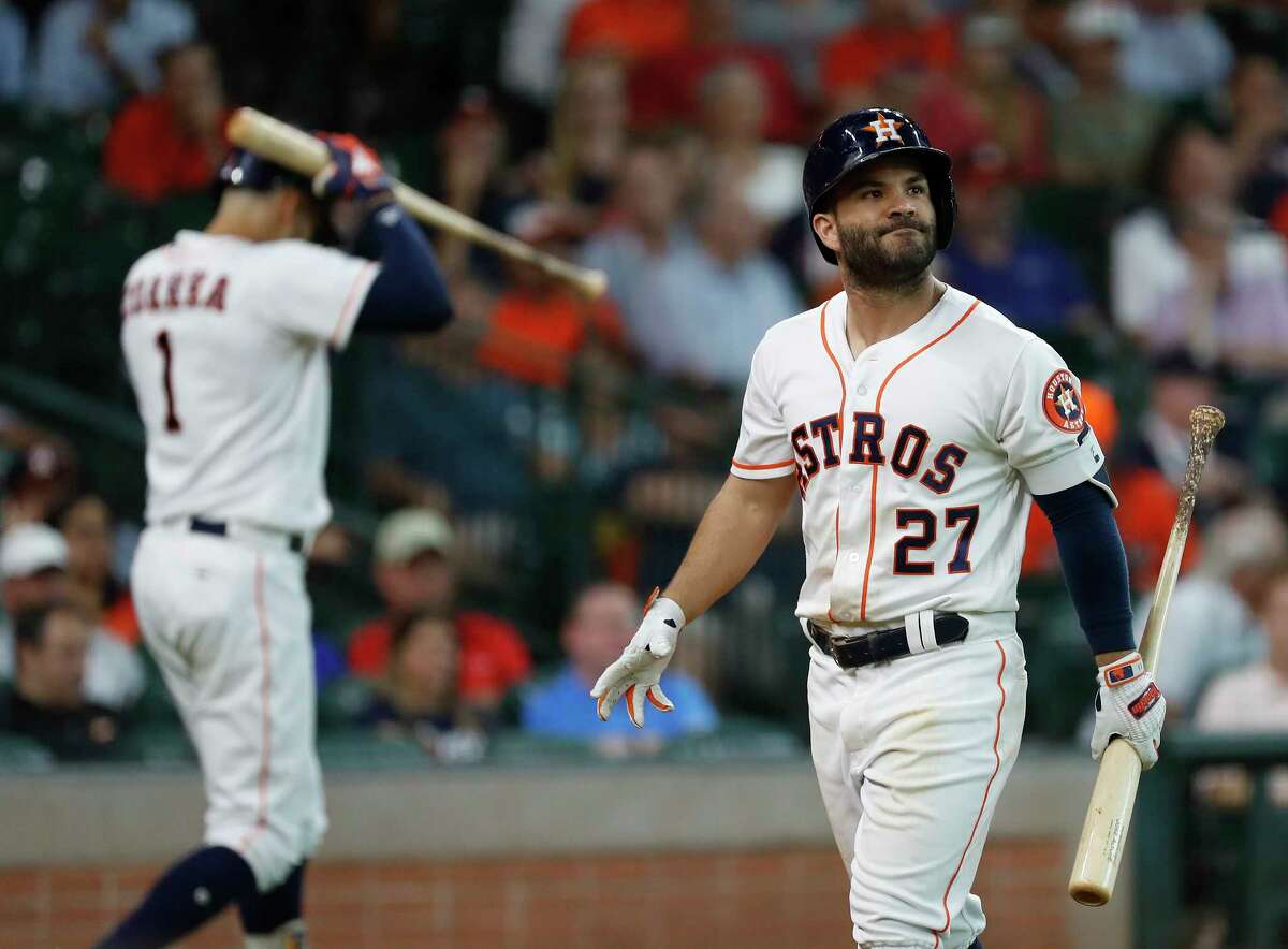 Jose Altuve wasn't in the starting lineup for Monday's series opener against the Twins, his first off day since returning from the disabled list.