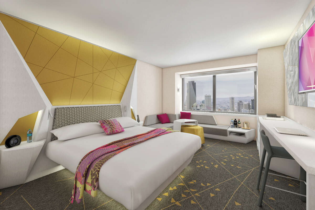 There's no resort fee at the W Hotel in San Francisco which is currently revamping its rooms to look like this rendering
