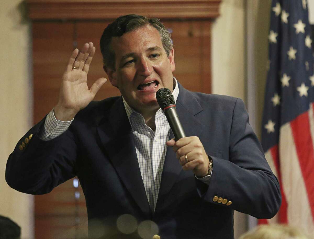 Republican U.S. Sen. Ted Cruz speaks on Saturday, Aug. 25, 2018, at the Barn Door Steakhouse in Odessa, Texas. This week, Sen. Ted Cruz Sen. launched an attack ad against his opponent, Democrat Congressman Beto O’Rourke, over a ‘no’ vote to a bill that included tax relief for Harvey victims.(Jacob Ford/Odessa American via AP)