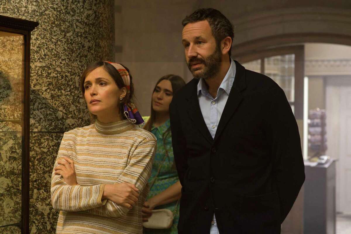 This image released by Lionsgate and Roadside Attractions shows Rose Byrne, left, and Chris O'Dowd in a scene from "Juliet, Naked." (Alex Bailey/Lionsgate and Roadside Attractions via AP)