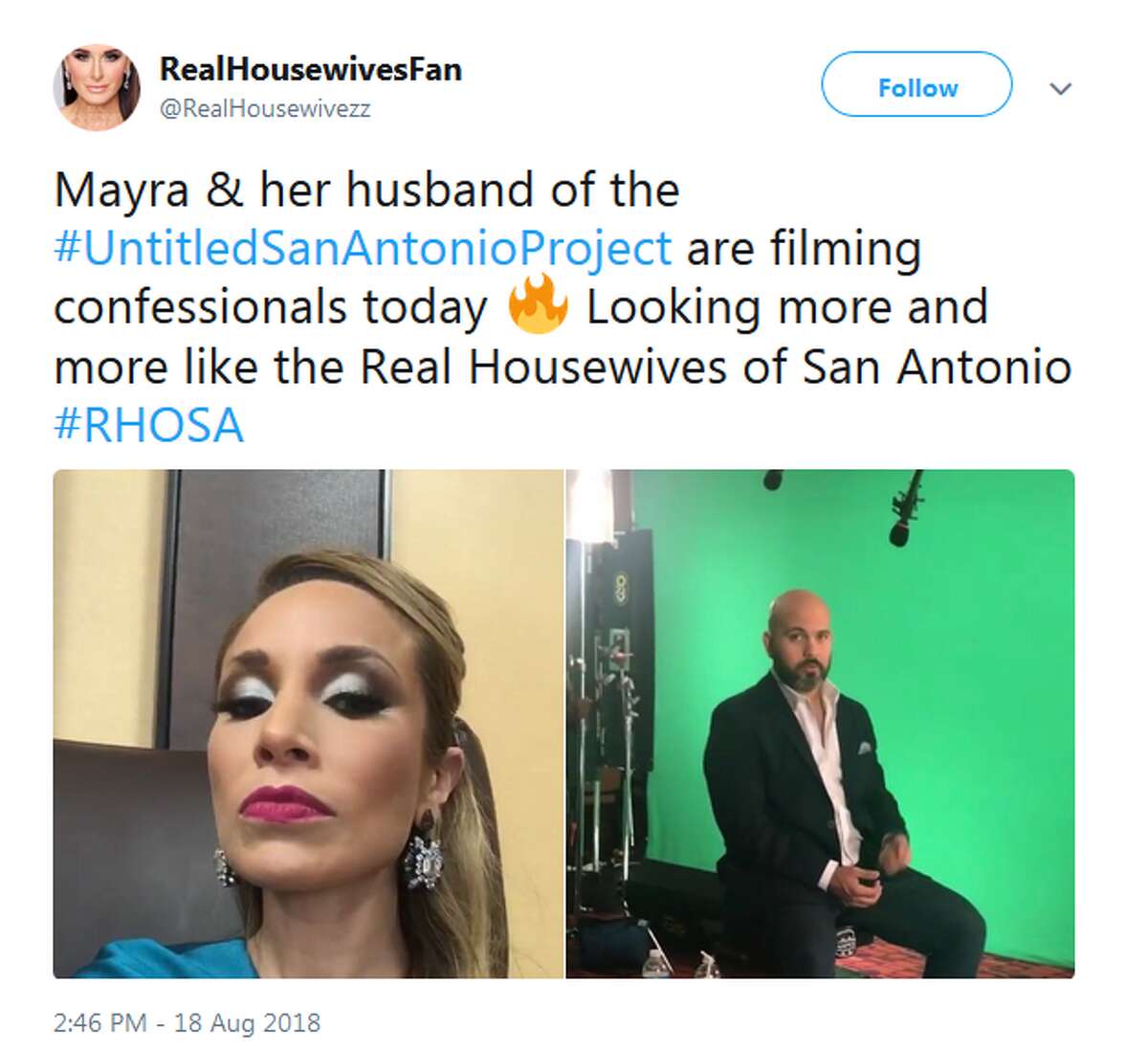 Click ahead to view cast members of ‘Texicanas’ on social media. @RealHousewivezz: Mayra & her husband of the #UntitledSanAntonioProject are filming confessionals today