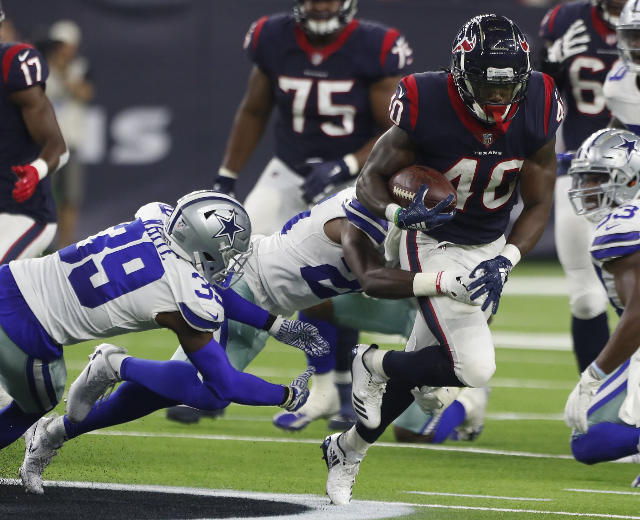 Texans rookie RB Terry Swanson scores touchdown in bid for roster spot