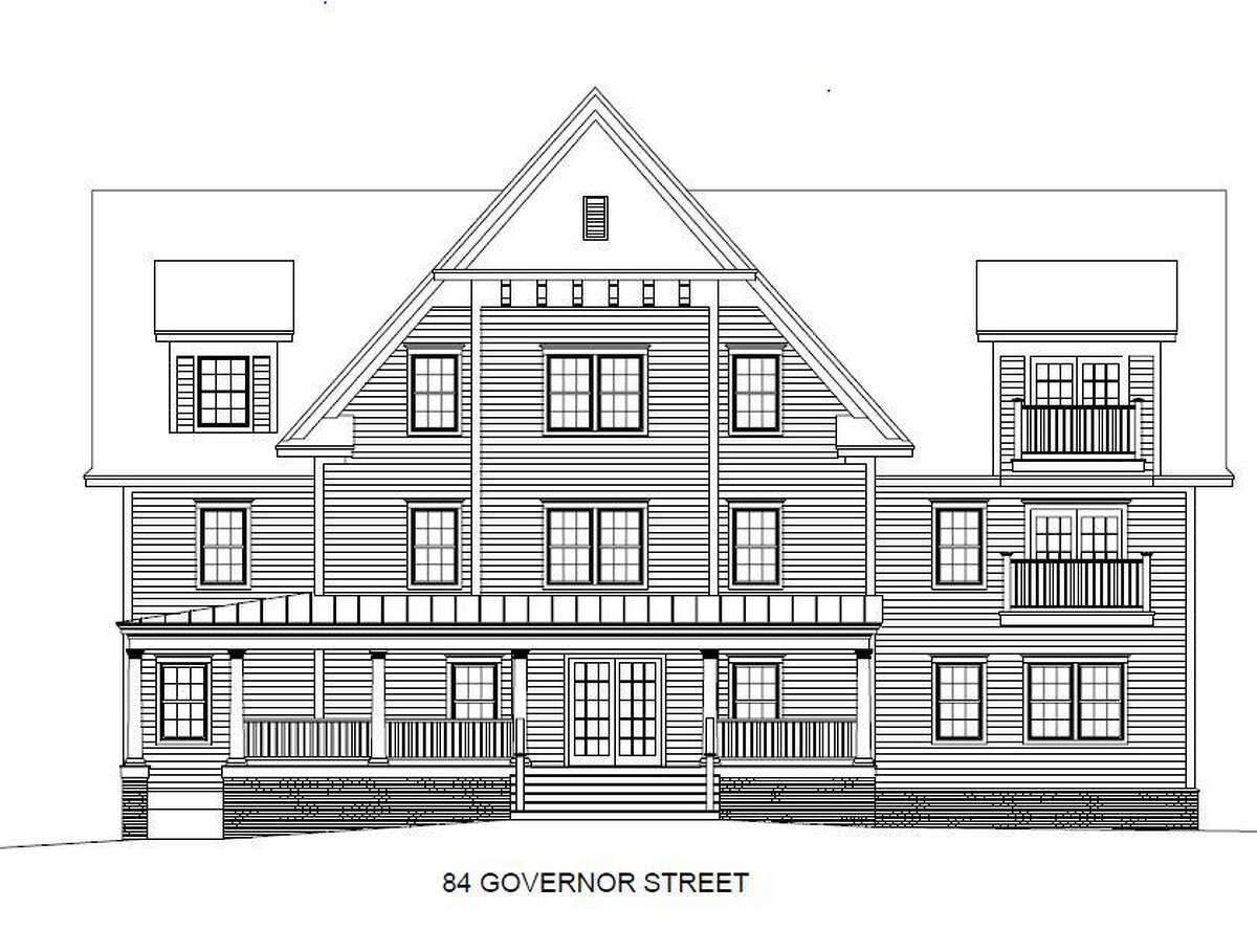 84 Gov front elevation?” file: A new 55-plus age restricted building with 16 units, five of which will be affordable, is proposed for 84 Governor Street in Ridgefield as an addition to The Governor Street community, a group of existing buildings by developer Steve Zemo.
