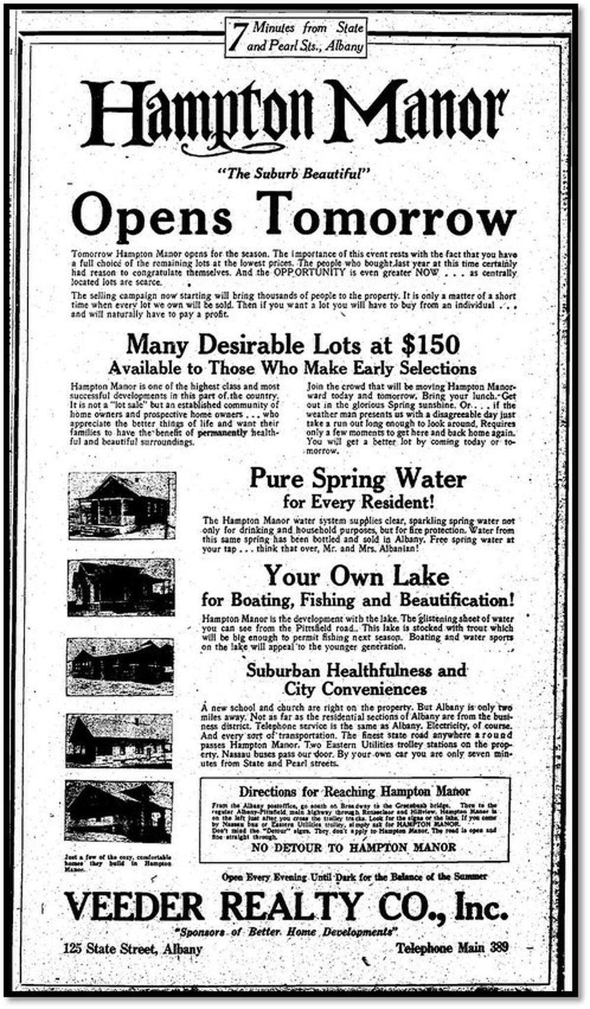 Hampton Manor spurred East Greenbush growth 90 years ago