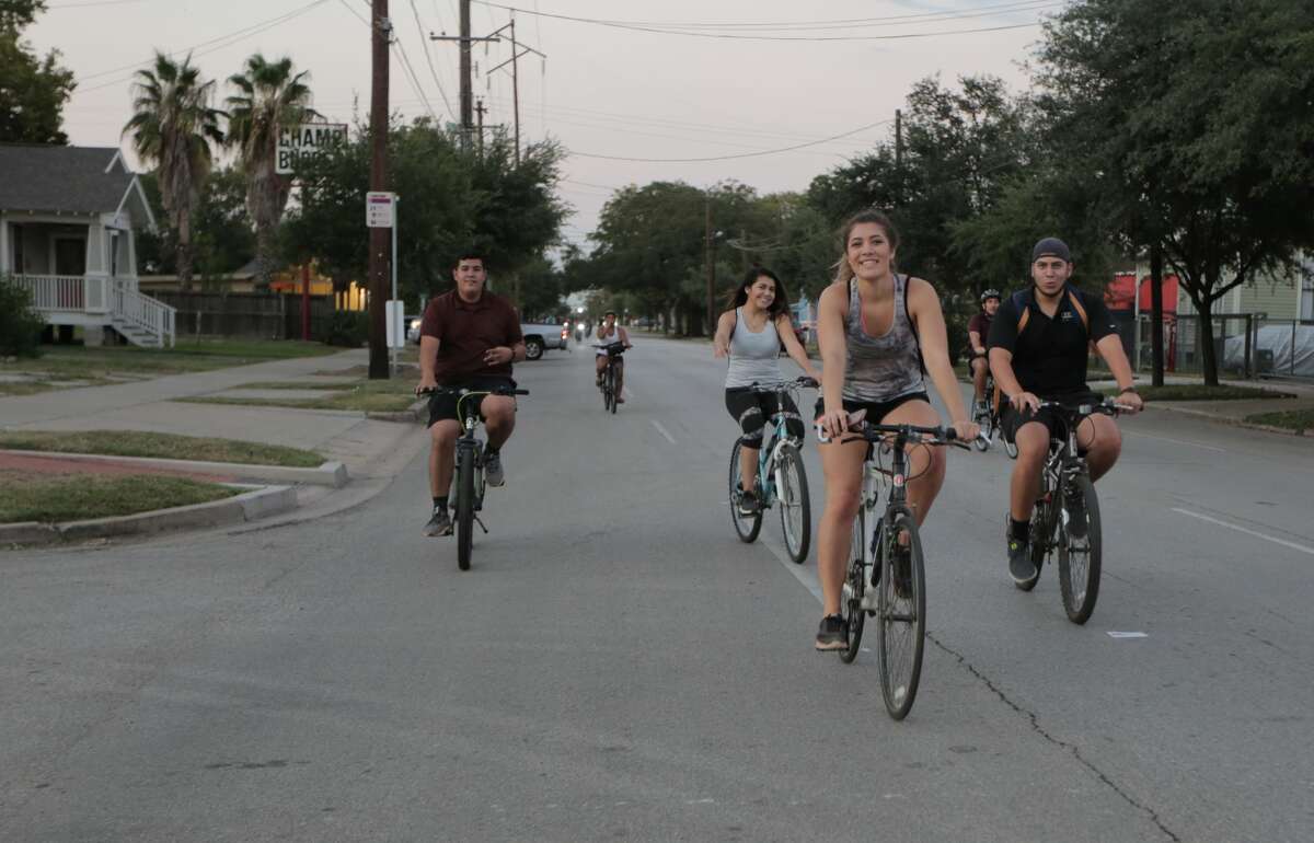 HOLIDAY WEEKEND: Houstonians turned out for a weekend of outdoor fun Hundreds of bicyclist of all different skill level tour the city for Critical Mass Houston, a casual bike ride Friday, Aug. 31, 2018. >> See more photos from Critical Mass, beach volleyball tournament