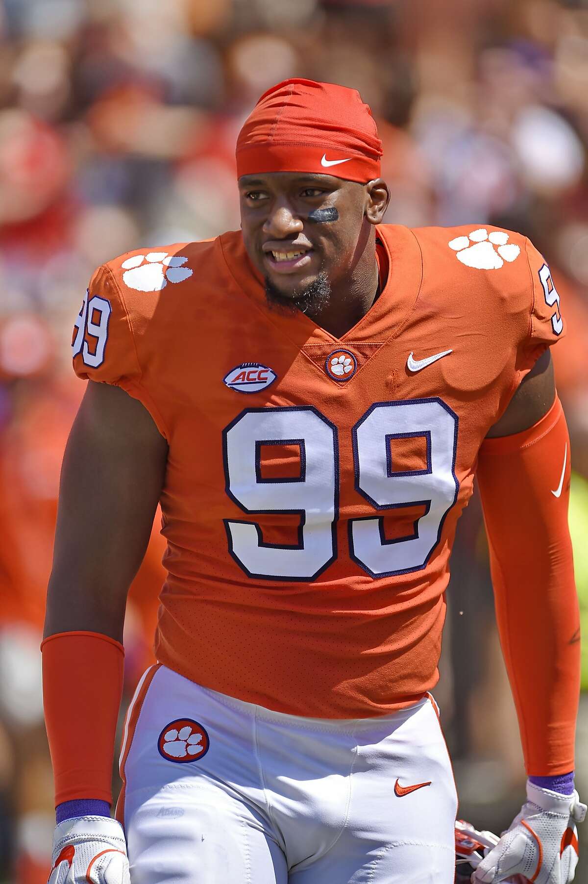 Clemson defensive end Clelin Ferrell (99) during the NCAA college