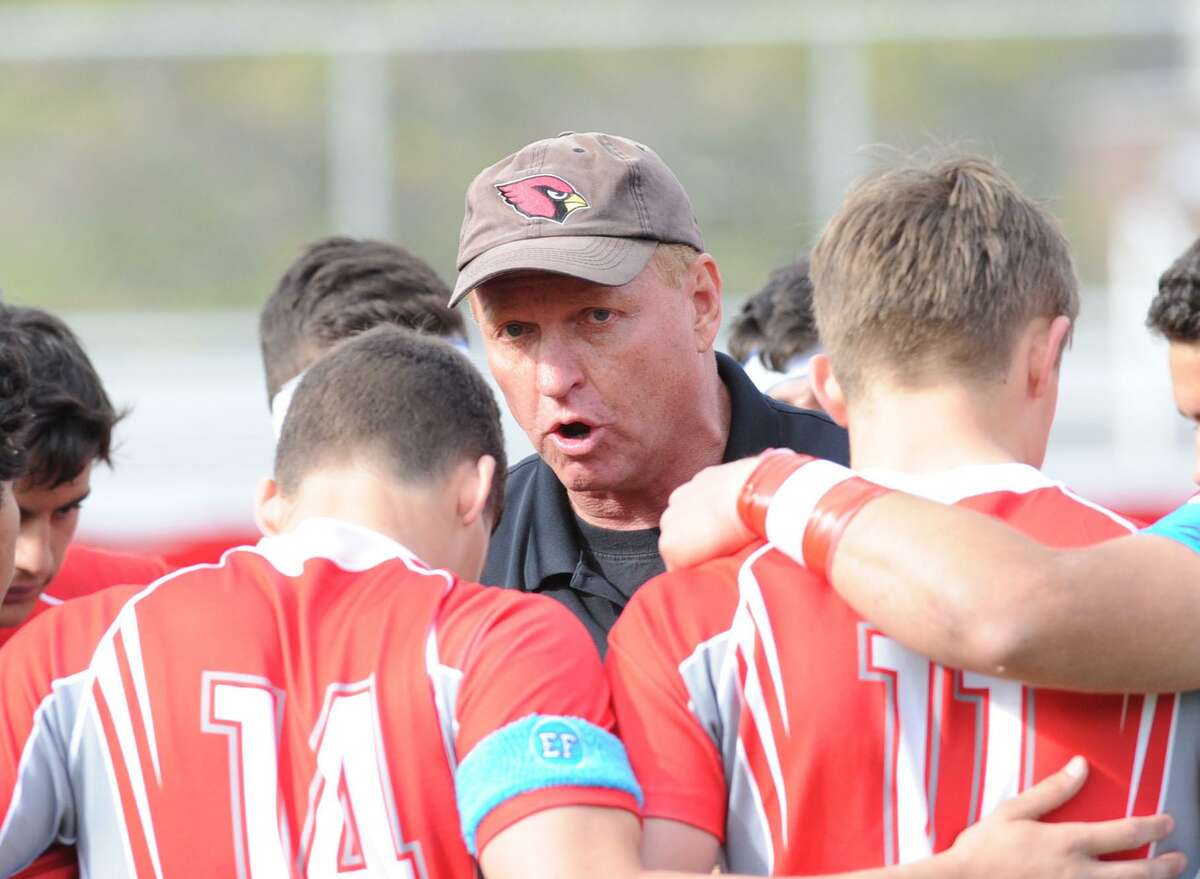 Greenwich High School rugby coach Joe Kelly on May 1, 2015.