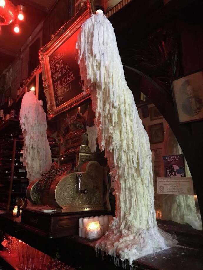 Massive candle wax column topples at La Carafe, one of Houston's oldest