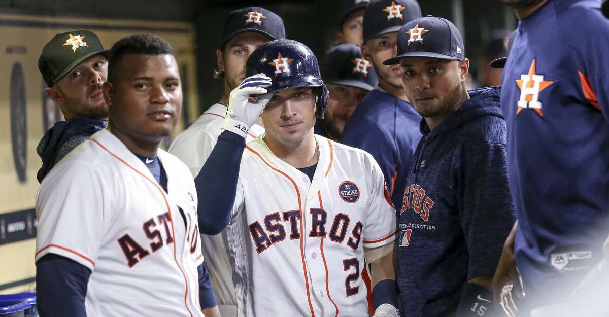 The post-home run dugout camera stares started by Astros third baseman Alex Bregman (2) became a rite of summer as the team won a franchise-record 103 games during the regular season.