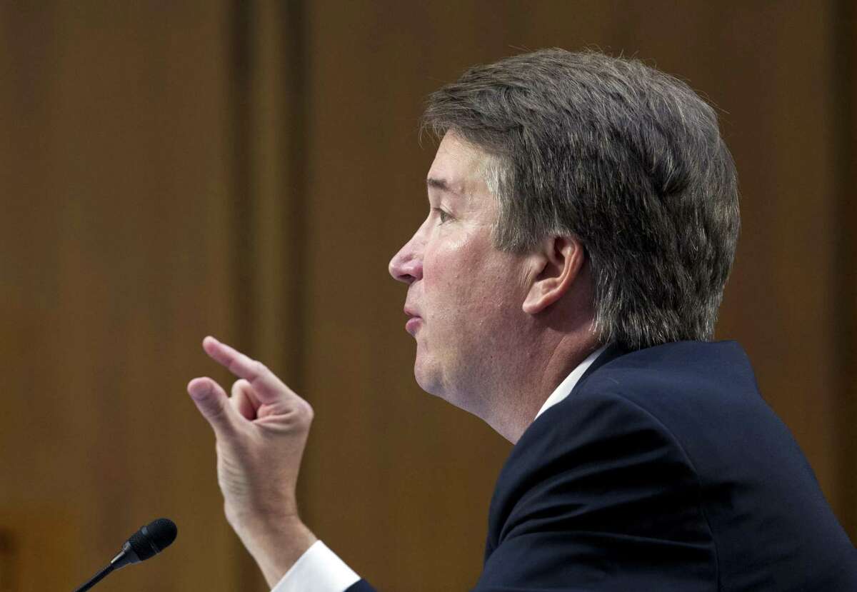 Supreme Court nominee Brett Kavanaugh testifies before the Senate Judiciary Committee on Capitol Hill Thursday, the third day of his confirmation hearing.