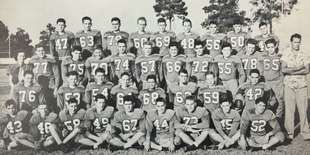 The 1947-48 Conroe Tigers football team.