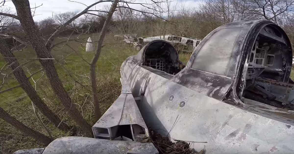 PHOTOS: Abandoned warplanes discovered in Central Texas  In late 2016, two aviation experts and a railroad worker came upon the remains of two fighter jets that were once heralded as premier aircraft for the U.S. Navy — The Grumman F-14 Tomcat and the McDonnell Douglas Phantom II. They were uncovered in a wooded area in Temple, and Dallas resident Erik Johnston took a video of the moment. >>> See more shots of two Grumman F-14 Tomcats and one McDonnell Douglas F-4 Phantom 