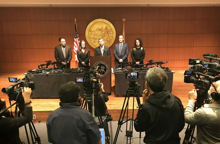 California Attorney General Xavier Becerra announced human trafficking and wage theft charges against a San Mateo County family who operated six residential care facilities. The family allegedly exploited hundreds of workers and amassed an arsenal of illegal weapons. Photo: Evan Sernoffsky