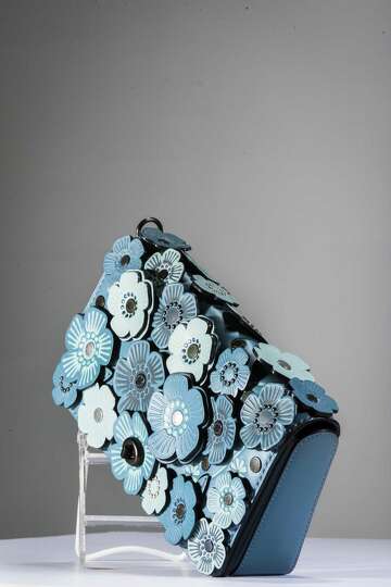 coach blue flower bag