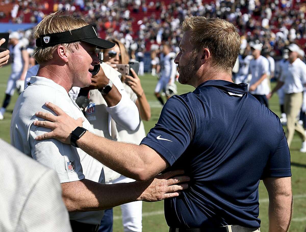 Raiders' Gruden, Rams' McVay have family ties that bind