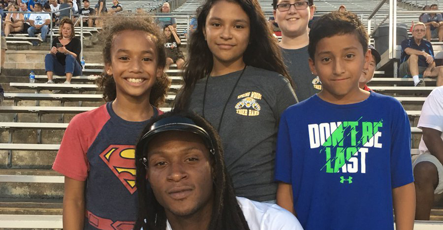 Texans wideout DeAndre Hopkins spotted at Clements-Spring Woods game