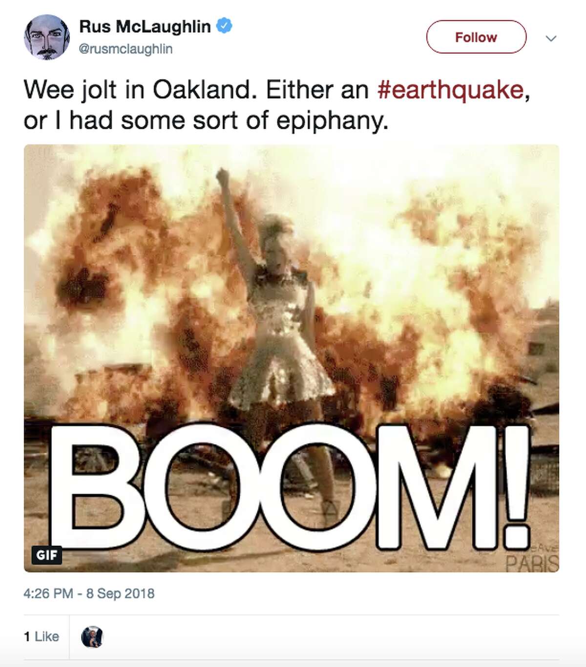 Oakland residents took to Twitter to react to 2.8 magnitude earthquake that jolted part of the East Bay on Saturday.