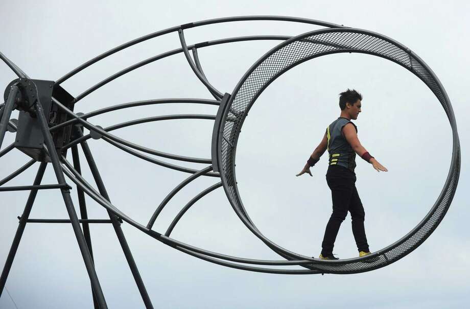 the nerveless nocks thrill show perform at the norwalk seaport