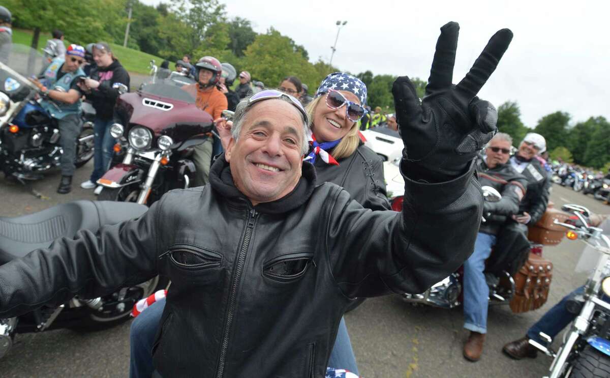 The 18th Annual CT United Ride on Sunday September 9, 2018 where around 2,000 motorcycle riders took part in Connecticut's largest annual 9/11 tribute riding from Norden Park in Norwalk Conn. through Fairfield County to finish at Bridgeport's Seaside Park.