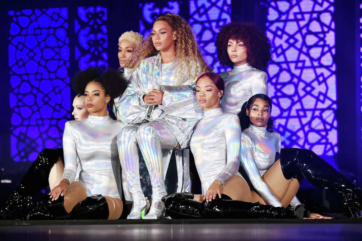 Beyonce Knowles performs on stage during the “On the Run II” tour.