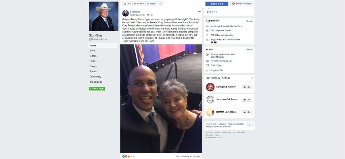 Agriculture Commissioner Sid Miller liked a comment on this post that read, "Get a rope. Or just vote straight ticket Republican."