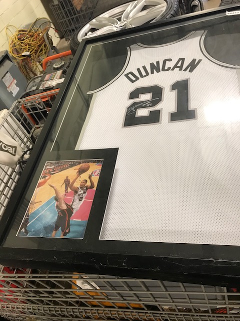 Autographed Tim Duncan jersey among 100 