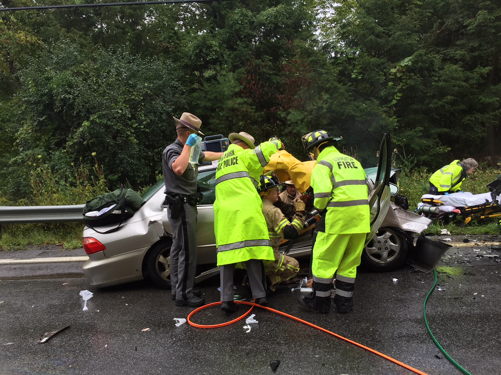 3 taken to Albany Med after Columbia County crash